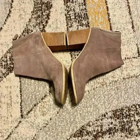 Boho Cow Suede Tan Taupe Booties - Picture 6 of 10